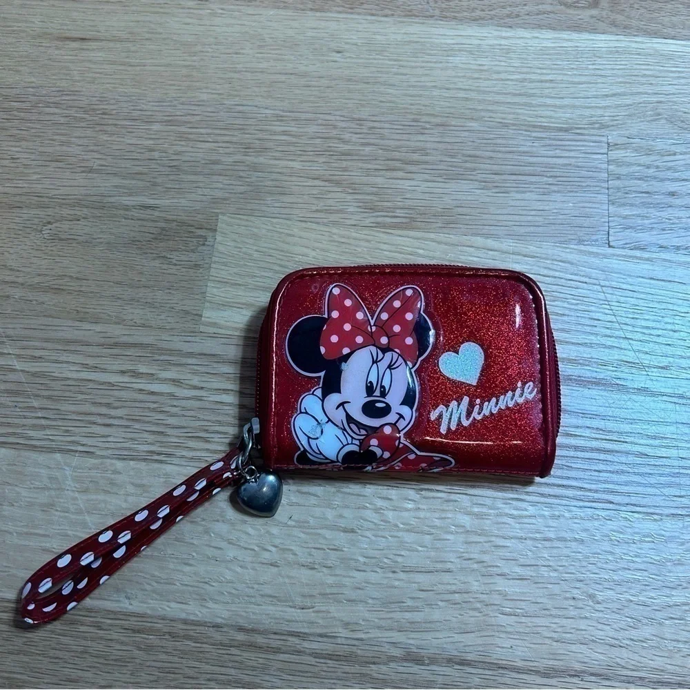 Disney Minnie Mouse Wallet Red Kids Wristlet